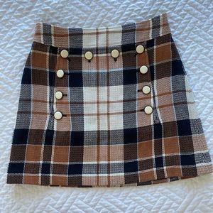 Veronica Beard Ording Plaid Mini skirt, Size 4